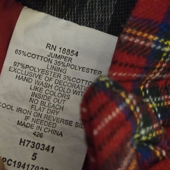 RARE EDITIONS girls CHRISTMAS Plaid Rudolph Jumper/Dress! Size 5T - MC1 - Picture 7 of 7